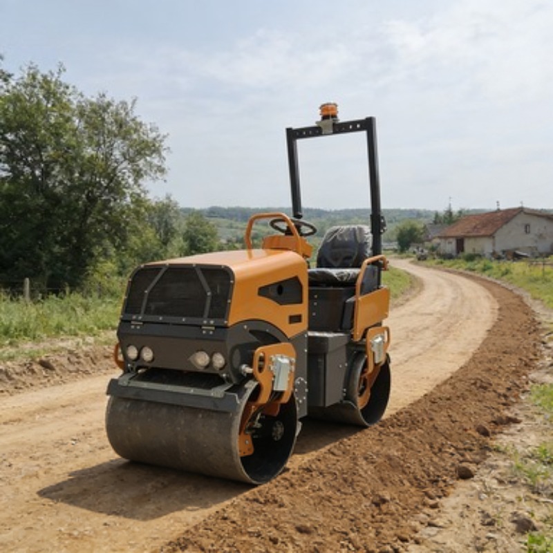 Heavy Equipment Construction - Compacteur vibrant routier robuste pour sols