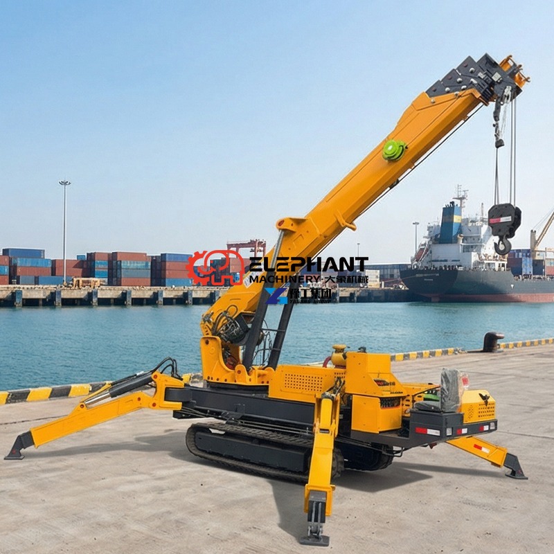 Compact Crawler Boom Lift - Mini-grue araignée certifiée ISO 5 tonnes